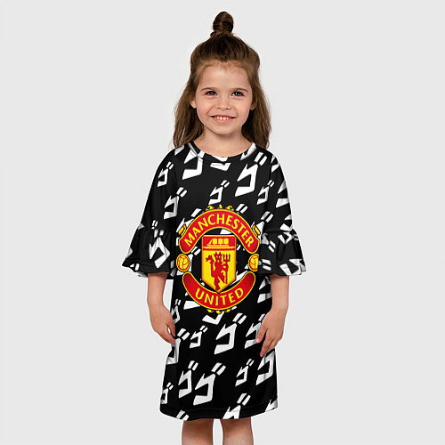 Детское платье Манчестер Юнайтед x Jojo anime / 3D-принт – фото 3