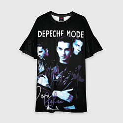 Платье клеш для девочки Dave Gahan Depeche Mode rose, цвет: 3D-принт