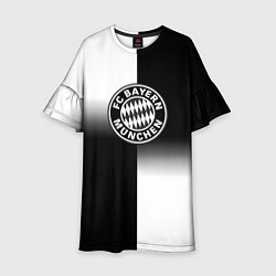 Платье клеш для девочки Бавария Мюнхен геометрия градиент, цвет: 3D-принт