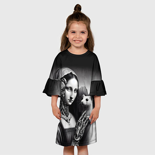 Детское платье Cecilia Gallerani - the lady with the ermine cyber / 3D-принт – фото 3