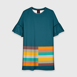 Детское платье Индиго и шумовой градиент заката с текстурой