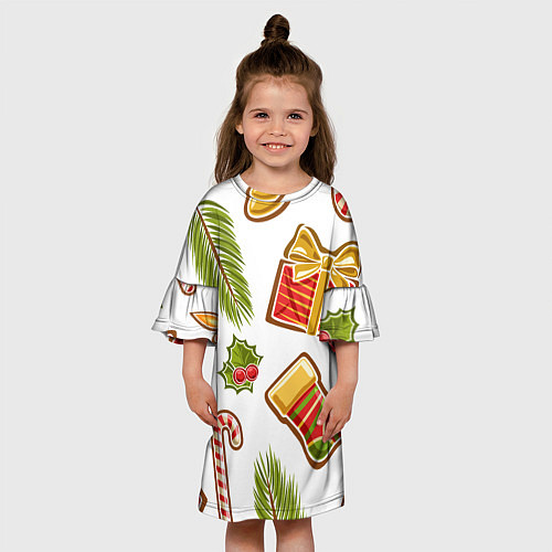 Детское платье Рождественский вайб / 3D-принт – фото 3