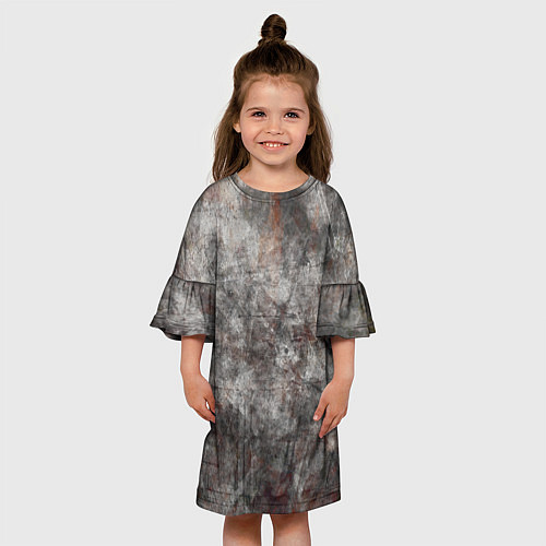 Детское платье Абстракция - gray stone / 3D-принт – фото 3
