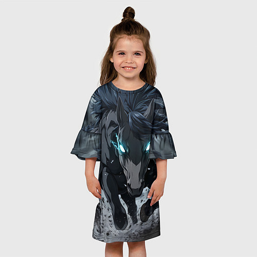 Детское платье Мощный конь / 3D-принт – фото 3