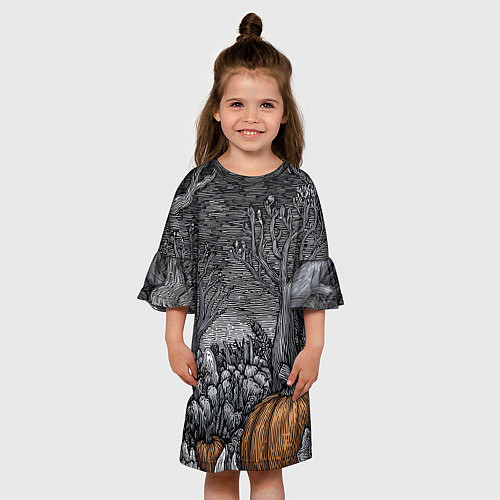 Детское платье Осенние шалости духов / 3D-принт – фото 3