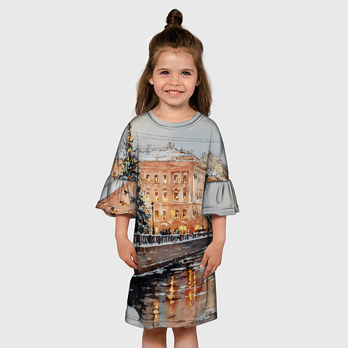 Детское платье Новогодняя елка в Питере / 3D-принт – фото 3