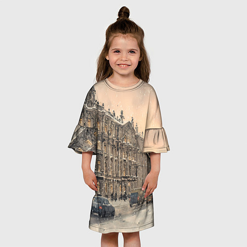 Детское платье Зима в Санкт-Петербурге / 3D-принт – фото 3
