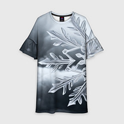 Детское платье Снежинка на черно белое