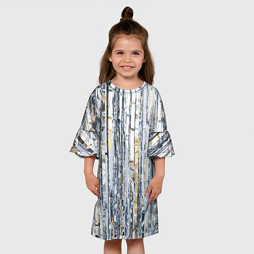 Детское платье Новогодний дождик / 3D-принт – фото 3