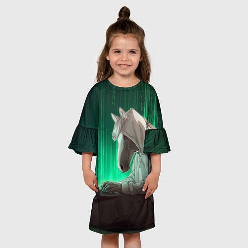 Детское платье Хакер лошадь / 3D-принт – фото 3