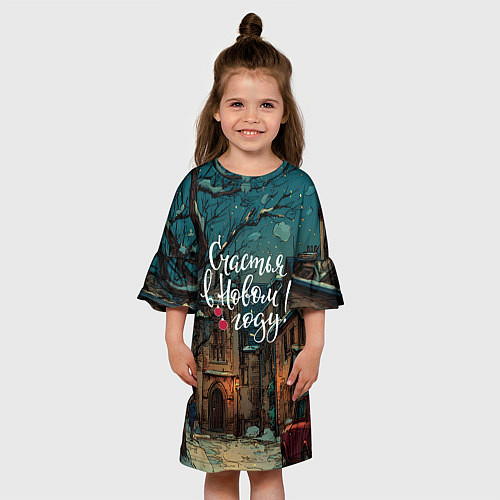 Детское платье Счастья в новом году - ламповый двор / 3D-принт – фото 3