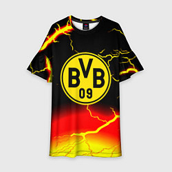 Платье клеш для девочки Borussia шторм молнии, цвет: 3D-принт