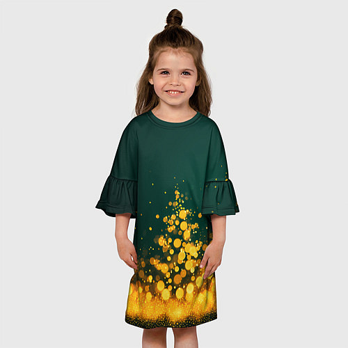 Детское платье Новогодние елочки из боке / 3D-принт – фото 3