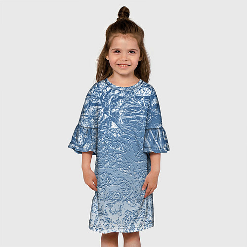 Детское платье Налипший снег / 3D-принт – фото 3