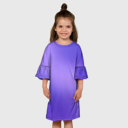 Платье клеш для девочки Color purple gradient, цвет: 3D-принт — фото 2