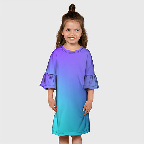Детское платье Color multi-colored gradient / 3D-принт – фото 3