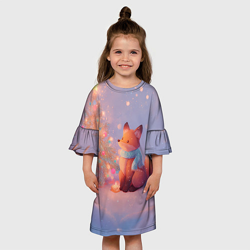 Детское платье Лисичка Новый год / 3D-принт – фото 3