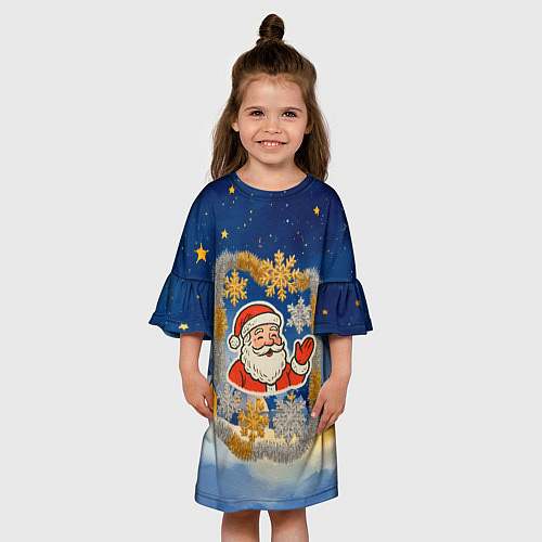 Детское платье Санта и гирлянда / 3D-принт – фото 3