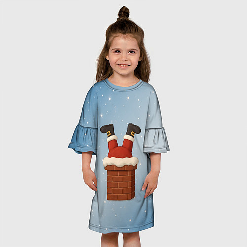 Детское платье Санта торчит из трубы / 3D-принт – фото 3
