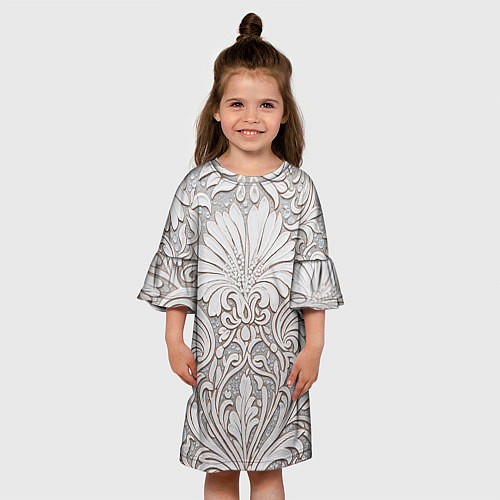 Детское платье Вензельные цветы / 3D-принт – фото 3
