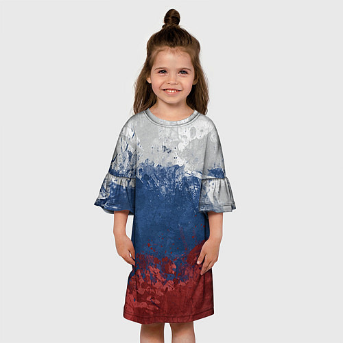 Детское платье Флаг России / 3D-принт – фото 3