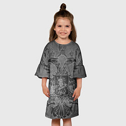 Платье клеш для девочки Герб России, цвет: 3D-принт — фото 2