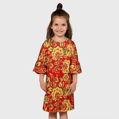 Детское платье Хохлома / 3D-принт – фото 3