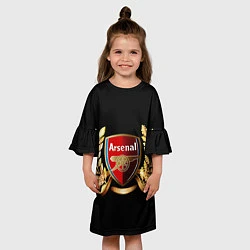 Платье клеш для девочки Arsenal, цвет: 3D-принт — фото 2