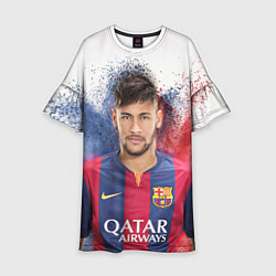 Платье клеш для девочки Neymar FCB, цвет: 3D-принт