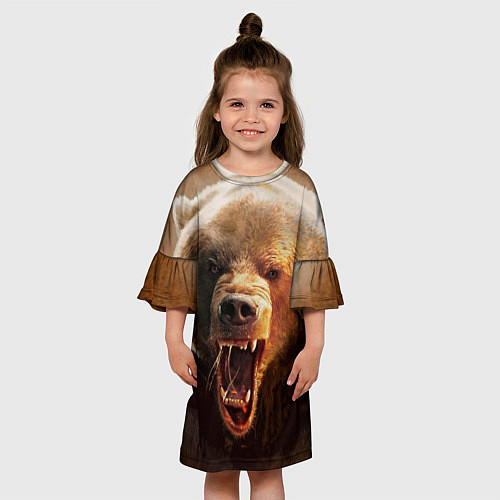 Детское платье Рык медведя / 3D-принт – фото 3