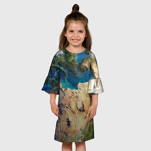 Детское платье Земля / 3D-принт – фото 3