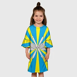Платье клеш для девочки Флаг ВВС, цвет: 3D-принт — фото 2