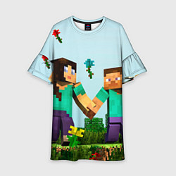 Платье клеш для девочки Minecraft Stories, цвет: 3D-принт