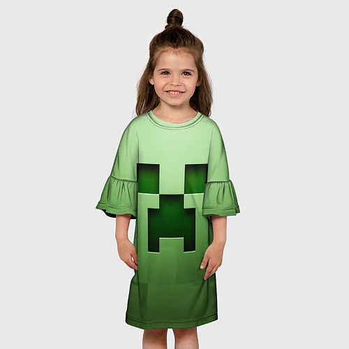 Детское платье Creeper Face / 3D-принт – фото 3