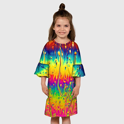Детское платье Tie dye / 3D-принт – фото 3