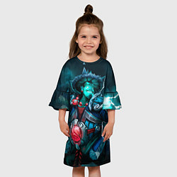 Платье клеш для девочки Storm Spirit, цвет: 3D-принт — фото 2