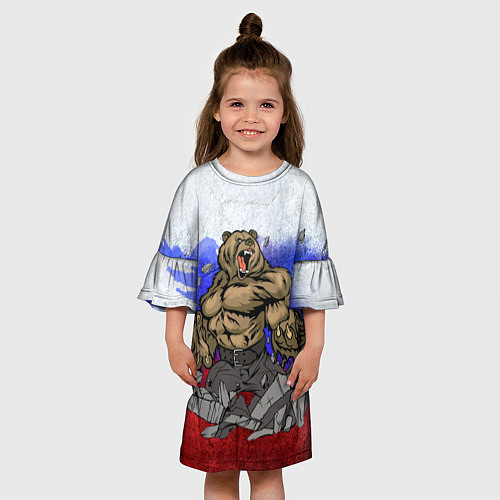 Детское платье Русский медведь / 3D-принт – фото 3