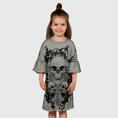 Детское платье Skulls / 3D-принт – фото 3