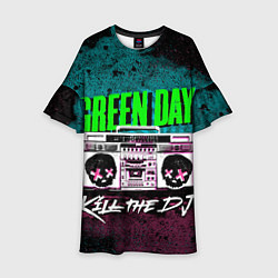 Платье клеш для девочки Green Day: Kill the DJ, цвет: 3D-принт