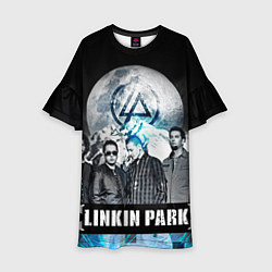 Платье клеш для девочки Linkin Park: Moon, цвет: 3D-принт