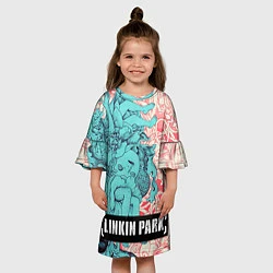 Платье клеш для девочки Linkin Park: Sky Girl, цвет: 3D-принт — фото 2