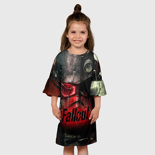 Детское платье Fallout Red / 3D-принт – фото 3