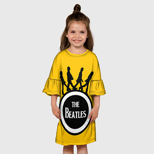 Детское платье The Beatles: Yellow Vinyl / 3D-принт – фото 3