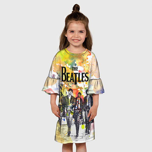 Детское платье The Beatles: Colour Spray / 3D-принт – фото 3