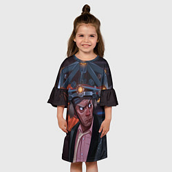 Платье клеш для девочки Emmett Lathrop Brown, цвет: 3D-принт — фото 2