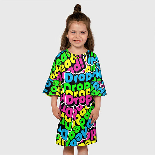 Детское платье Drop Dead: Acid Pattern / 3D-принт – фото 3