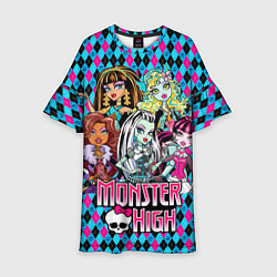 Платье клеш для девочки Monster High, цвет: 3D-принт