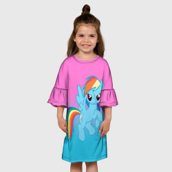Платье клеш для девочки My Little Pony, цвет: 3D-принт — фото 2