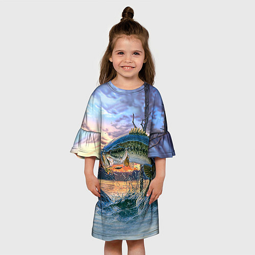 Детское платье Рыба над водой / 3D-принт – фото 3