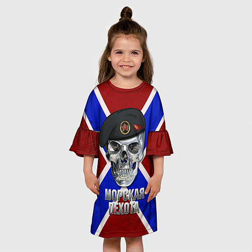 Детское платье Череп: Морская пехота / 3D-принт – фото 3